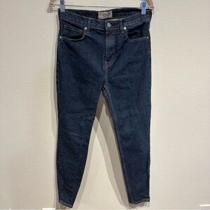 Women’s Everlane The Authentic Stretch High Rise‎ Skinny Jeans Dark Blue Wash 30